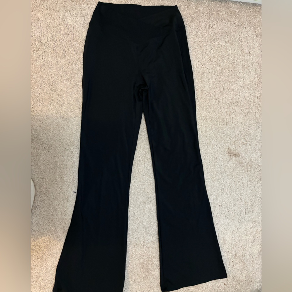 Black flare leggings